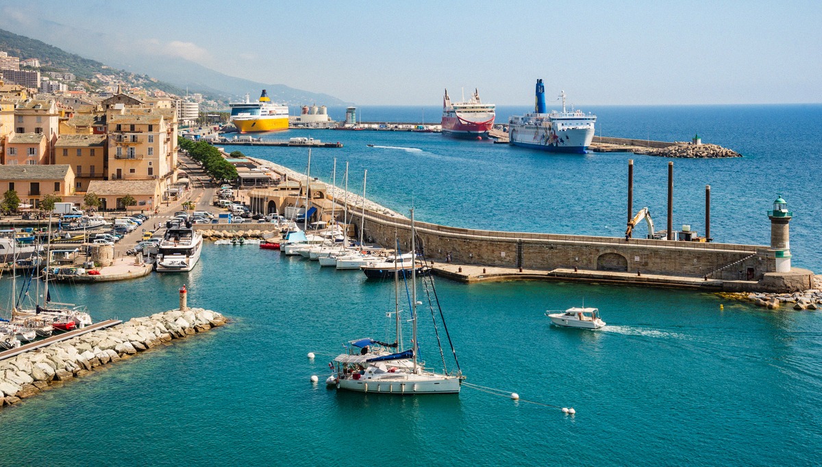 Ferry in the port of Ajaccio